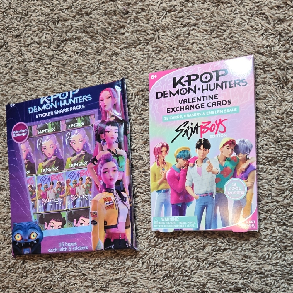 Netflix KPOP Demon Hunters Cards Erasers Emblem Seals Saja Boys Edition Lot
